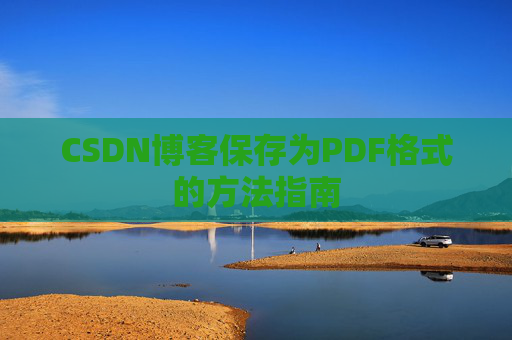 CSDN博客保存为PDF格式的方法指南